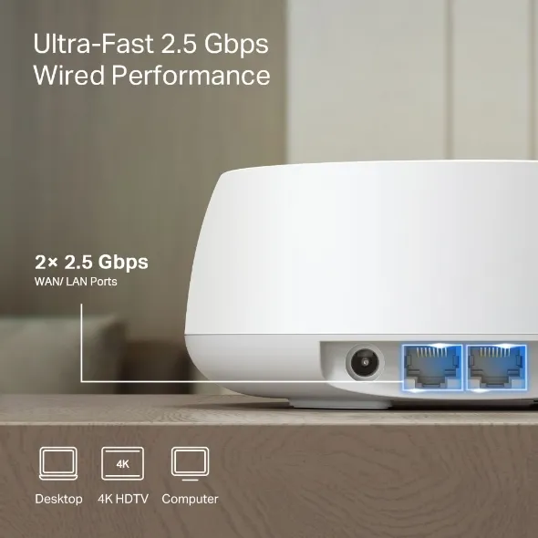 TP-Link Deco BE5000 Whole Home Mesh WiFi 7 System (Pack Of 3) BE25 view 4